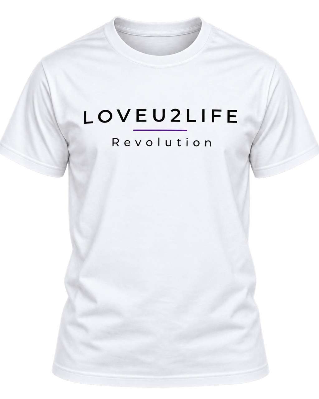 LOVEU2LIFE Revolution Tee Minimal Black, front view