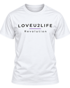 LOVEU2LIFE Revolution Tee Minimal Black, front view