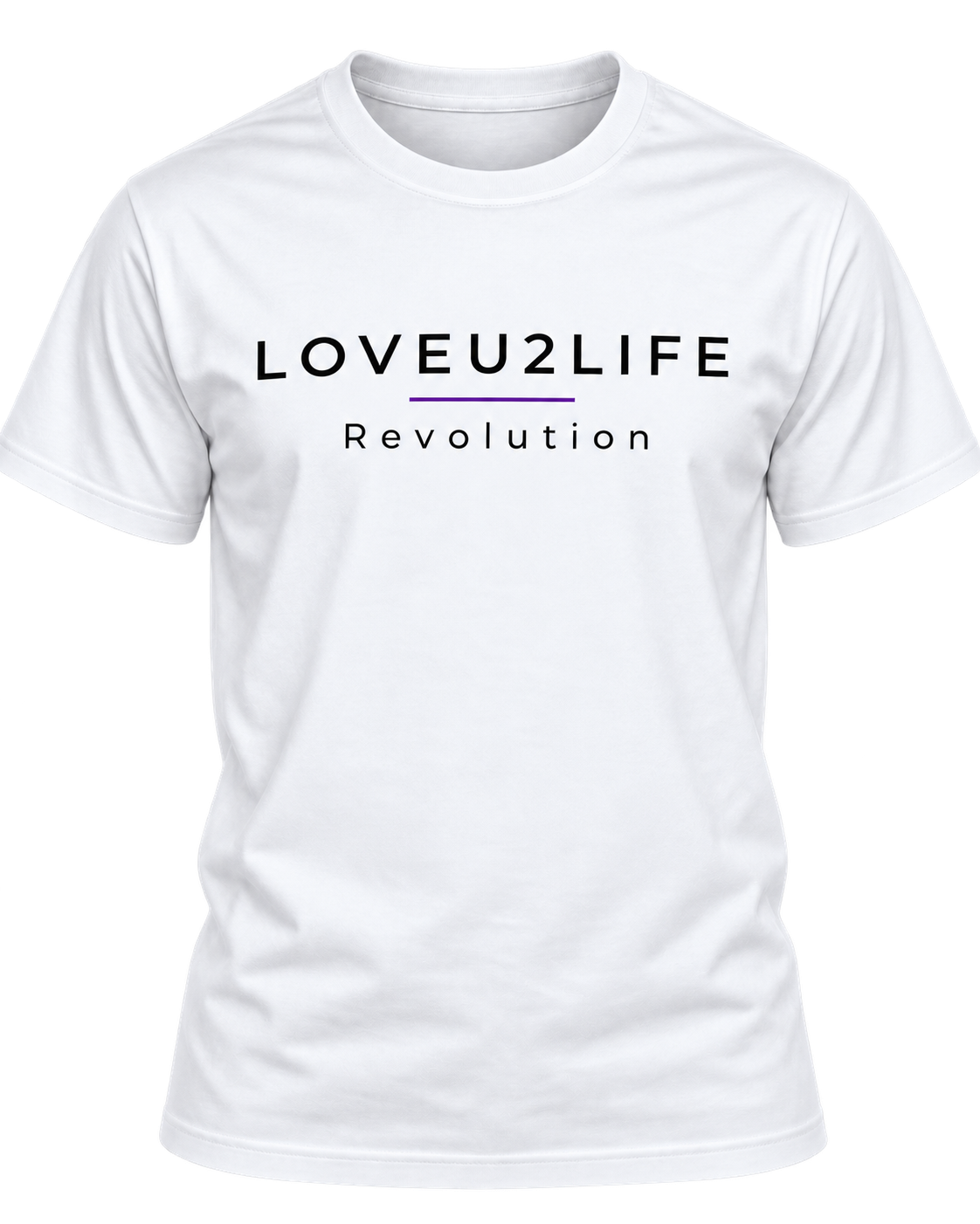 LOVEU2LIFE Revolution Tee Minimal Black, front view