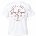 White Faith That Goes Beyond Sunday Classic Tee, alternate product view