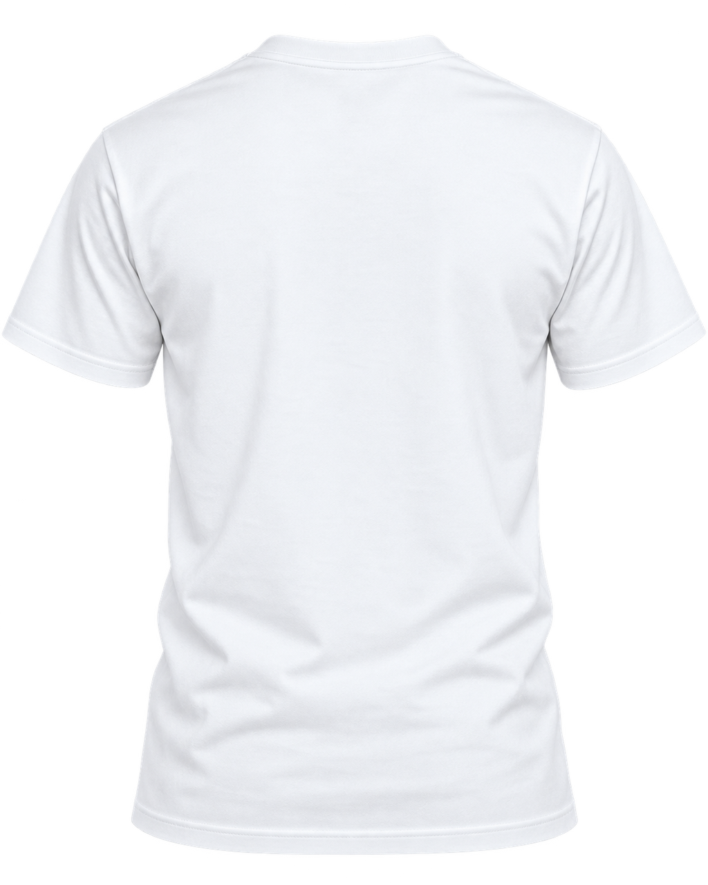 BOAZ tee, white shirt, back view