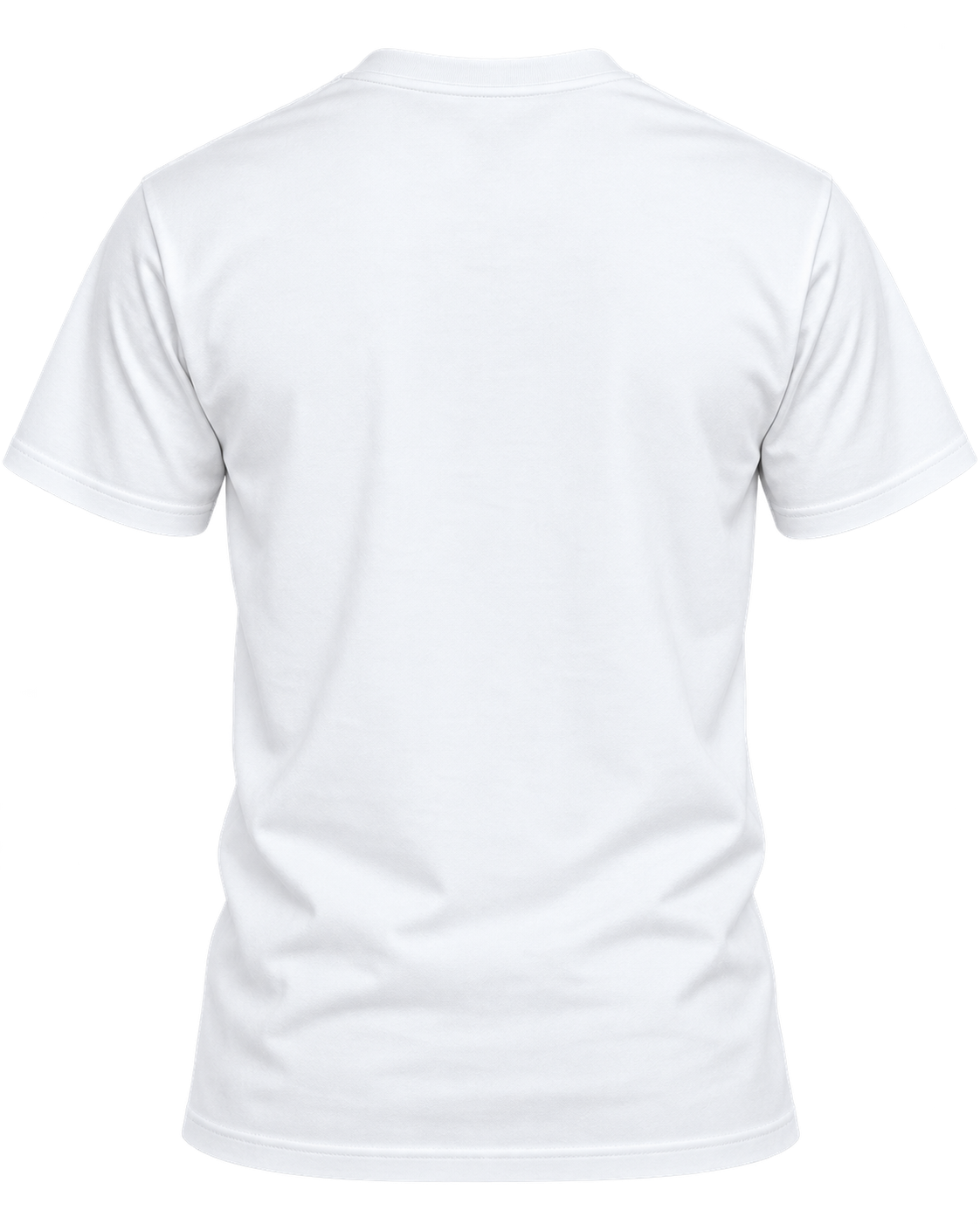 BOAZ tee, white shirt, back view