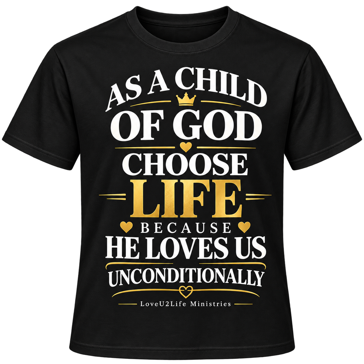 Black | Child of God Tee front view