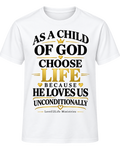 White | Child of God Tee front view