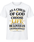 White | Child of God Tee front view