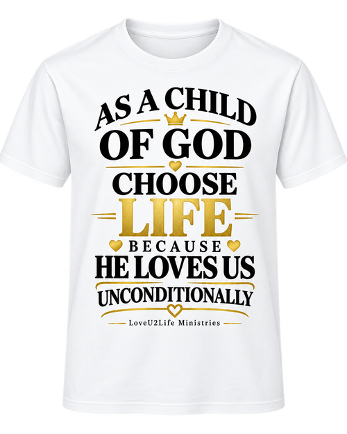 White | Child of God Tee front view