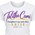 Close-up of the Talitha Cumi Daughter I Say Unto Thee Arise Mark 5:41 design